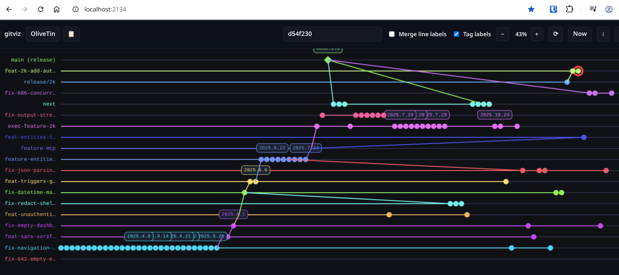 GitViz web interface